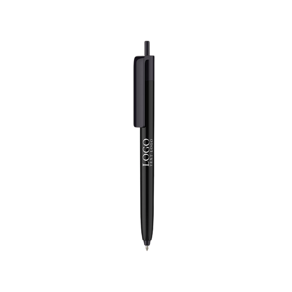 Custom Click Full-Color Pennen met Plunger zwart met logo