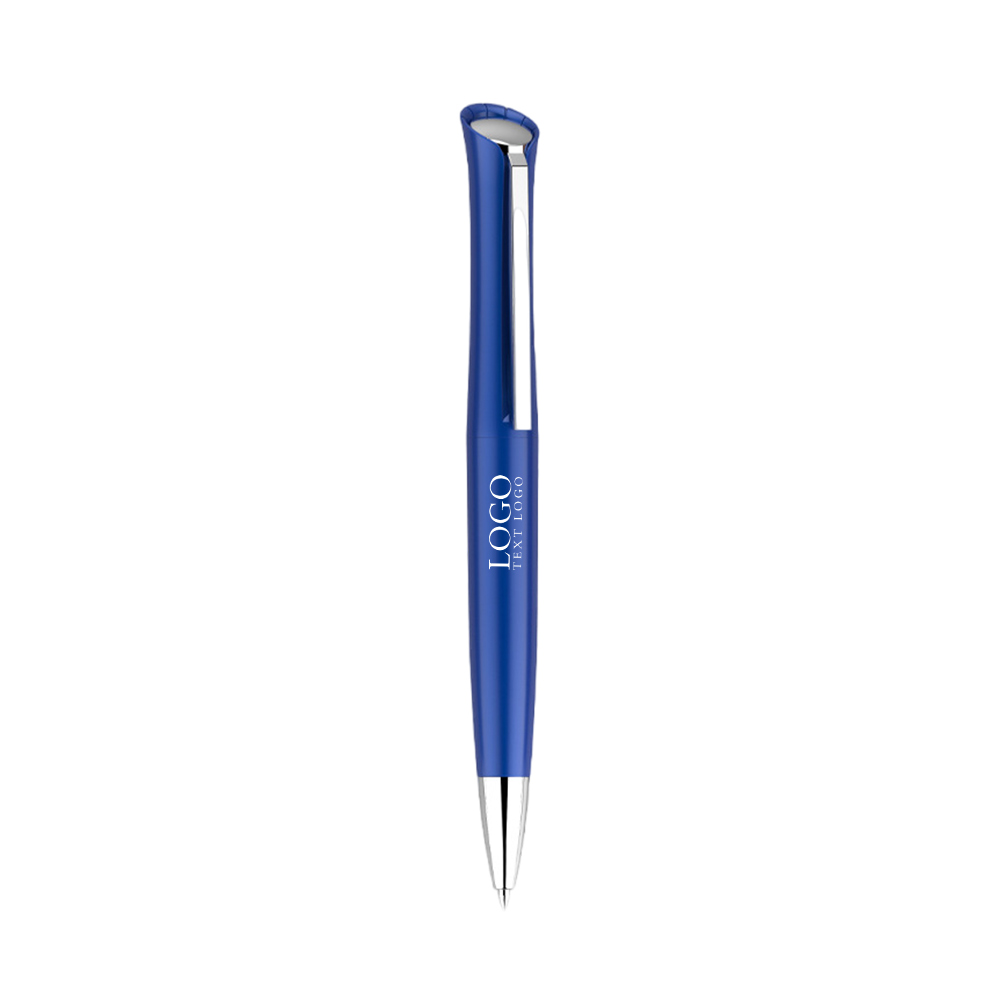 Custom Twist-action Ballpoint Pen blue with logo