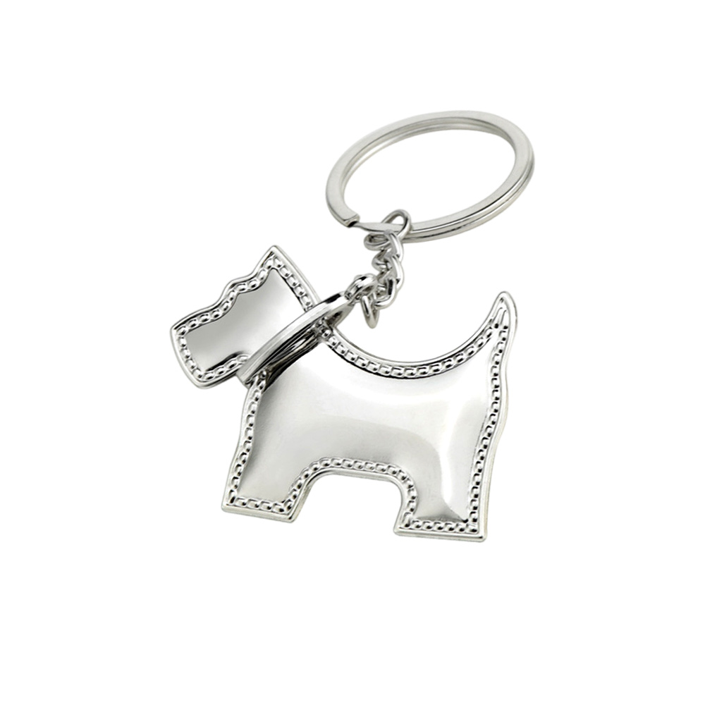 Metal dog keychain