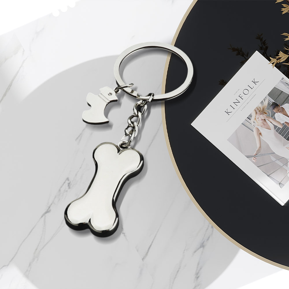 Personalized Cute Dog Bone Keychain