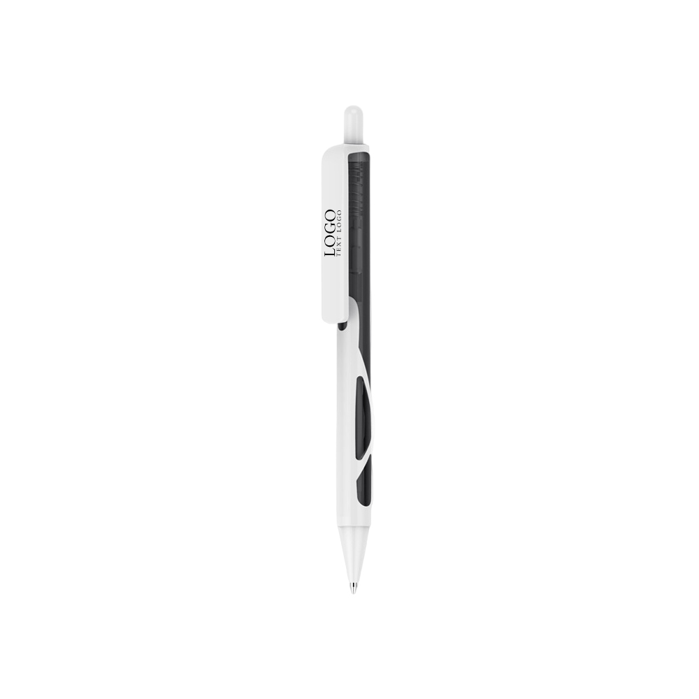 Personalized Plastic Click Action Pen With Your Logo black with logo
