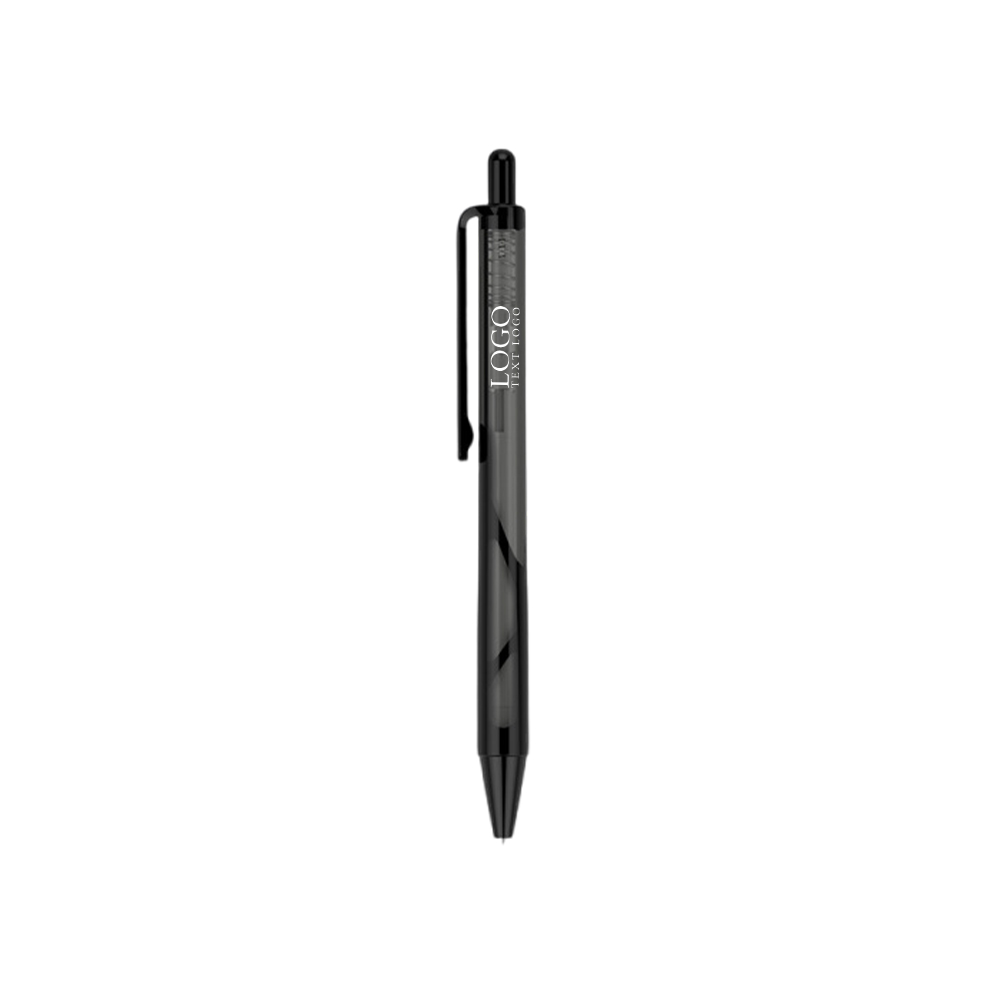Translucent Screamer Plastic Ballpoint Pen black with logo