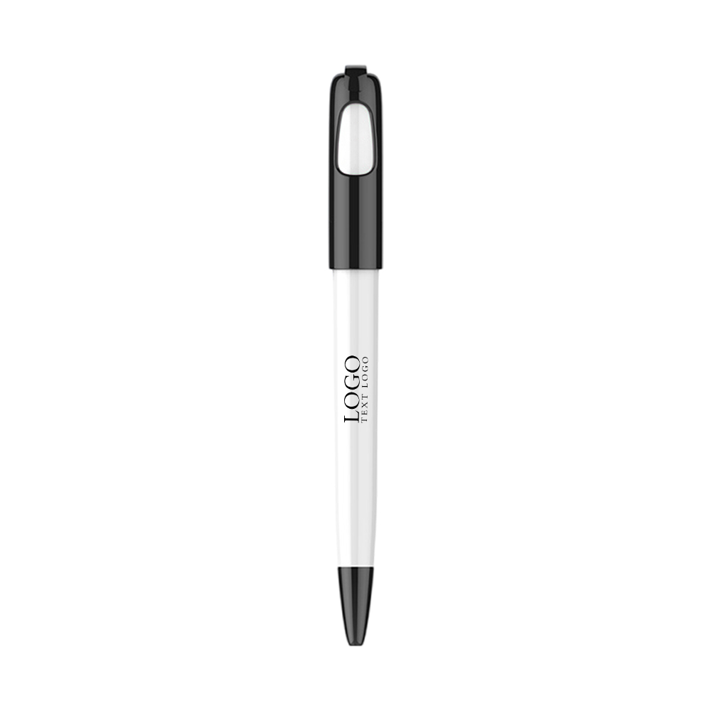 Creative Face-Changing Ballpoint Pen black with logo