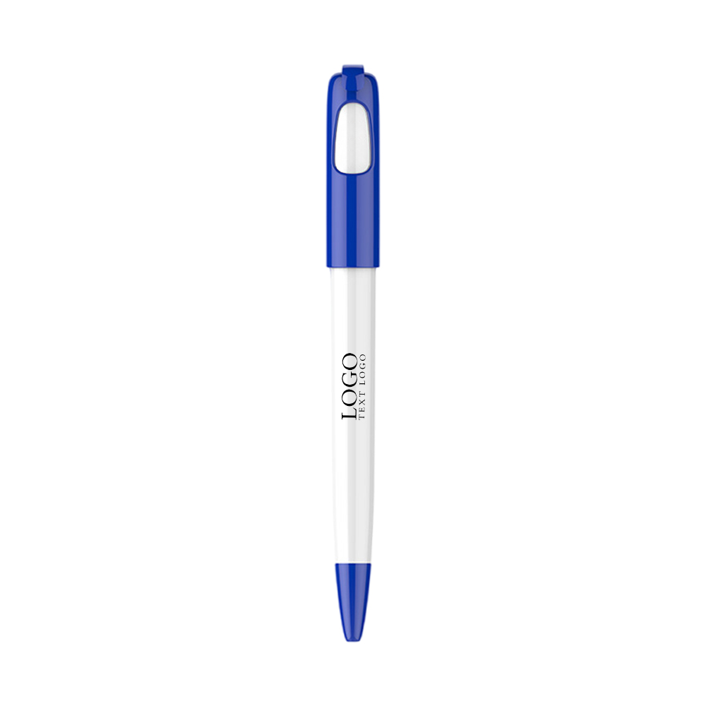 Creative Face-Changing Ballpoint Pen blue with logo