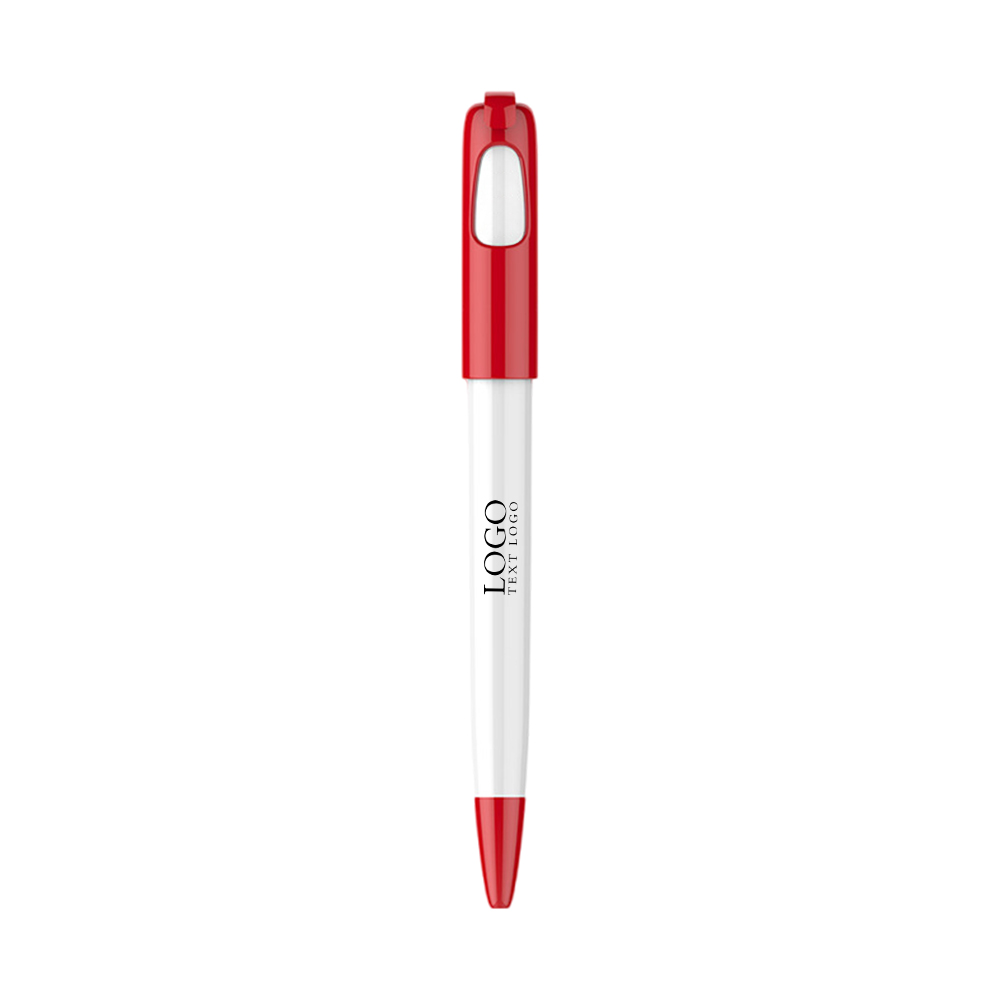 Creative Face-Changing Ballpoint Pen red with logo