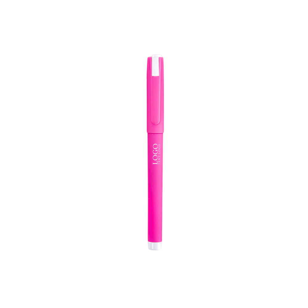 Business Office Gel Pen pink with logo