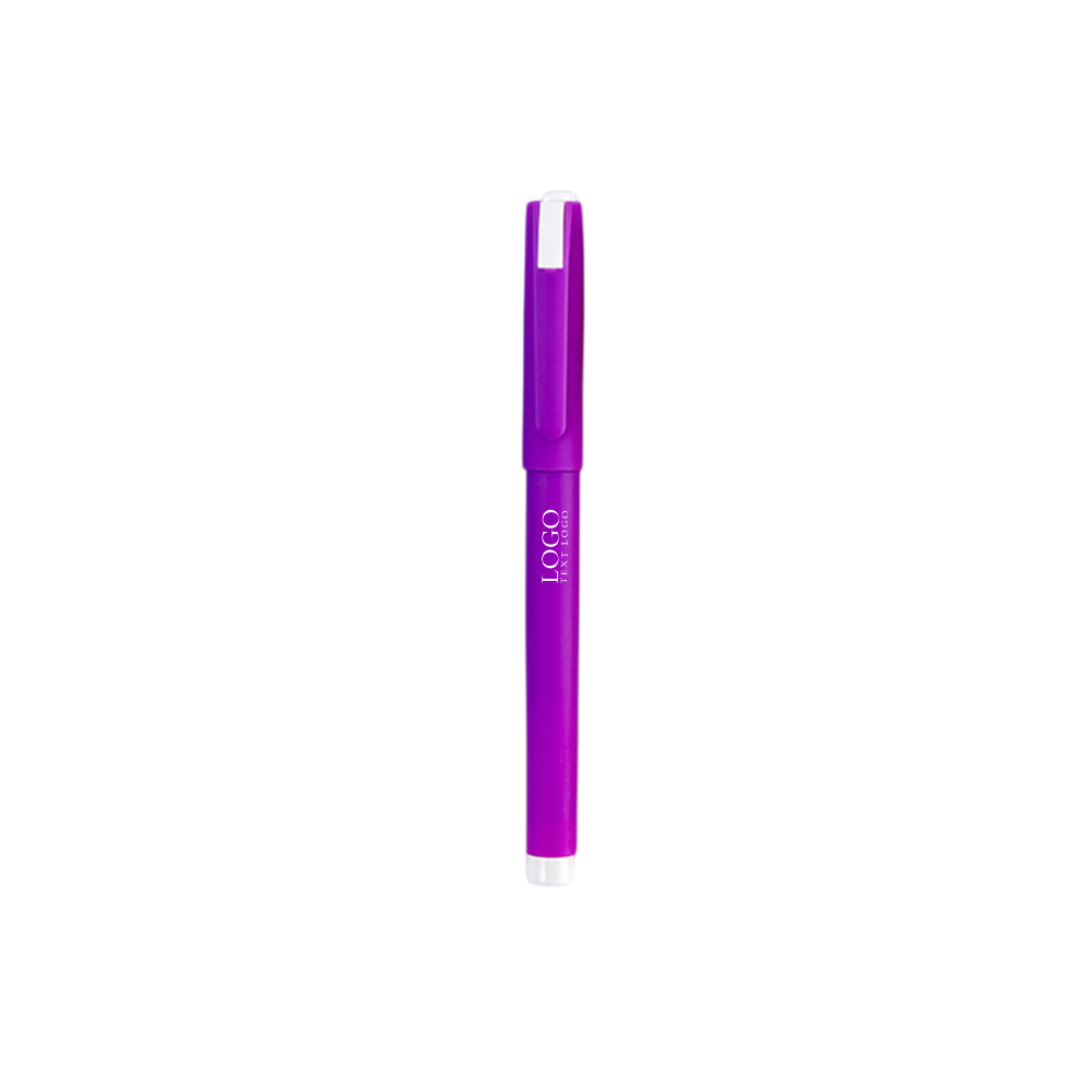 Business Office Gel Pen purple with logo