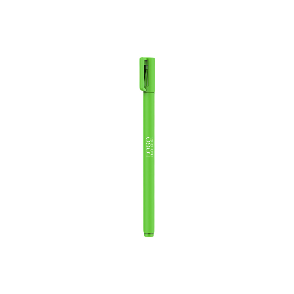 Full Color Custom Slim Gel Pen green with logo