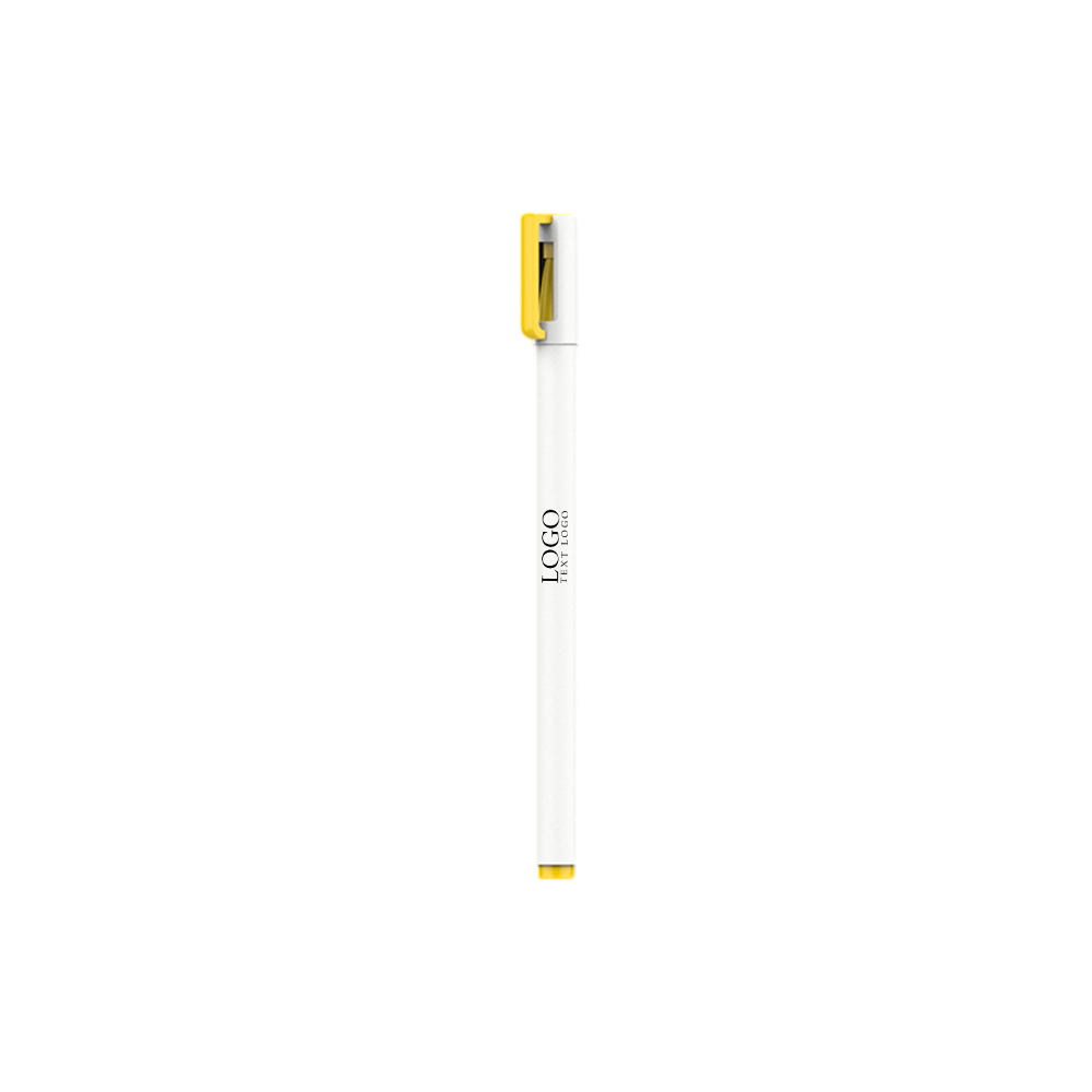 Harbor Custom Slim Gel Pen yellow with logo