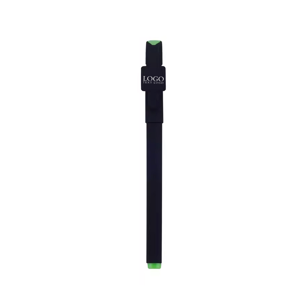 Promotional  Signature Gel Pen with  QR Code green with logo