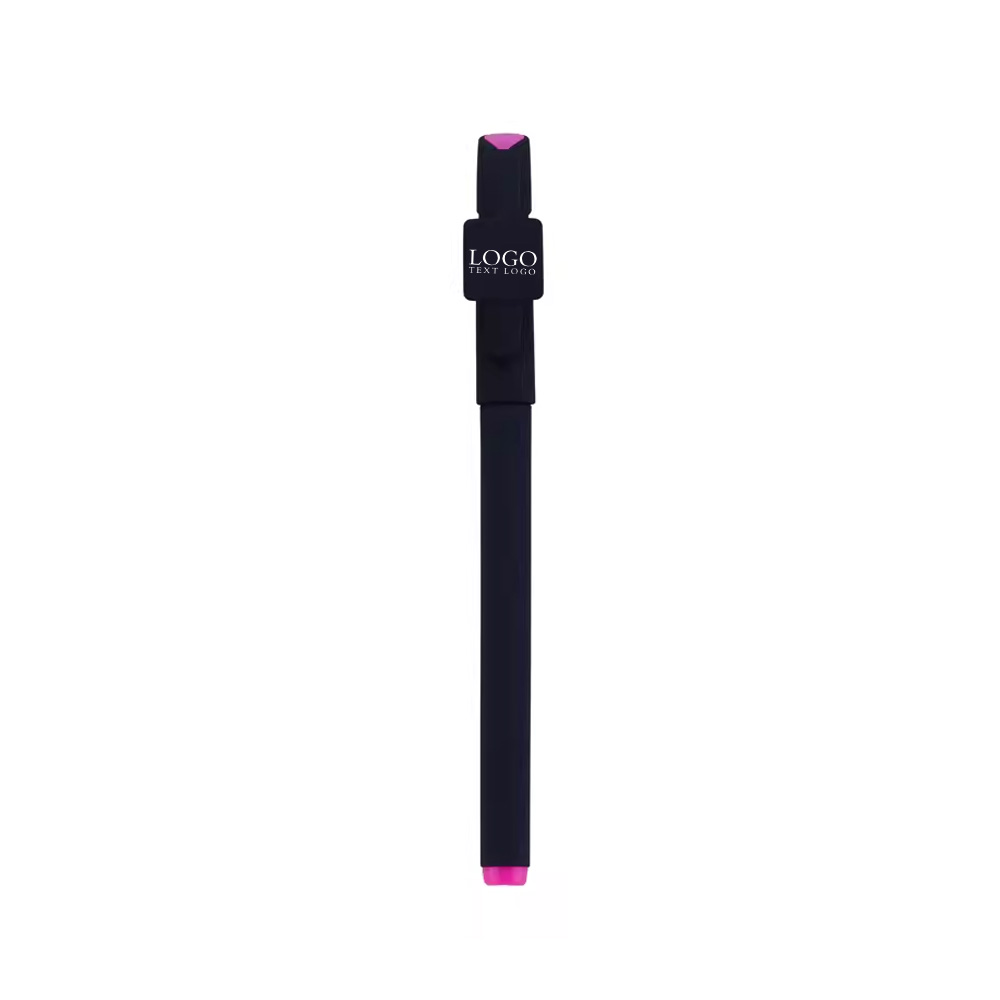 Promotional  Signature Gel Pen with  QR Code pink with logo