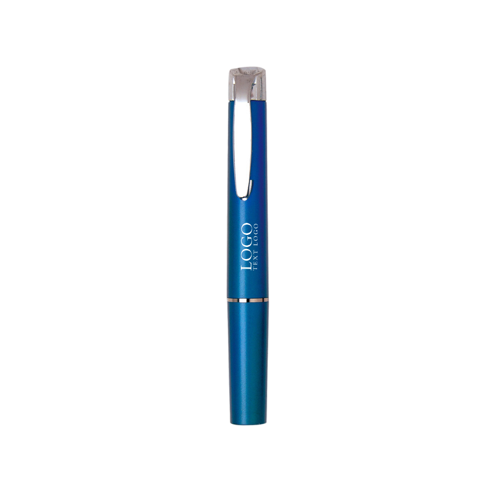 Multi-functional LED Light Pen blue with logo