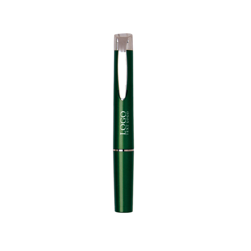 Multi-functional LED Light Pen green with logo