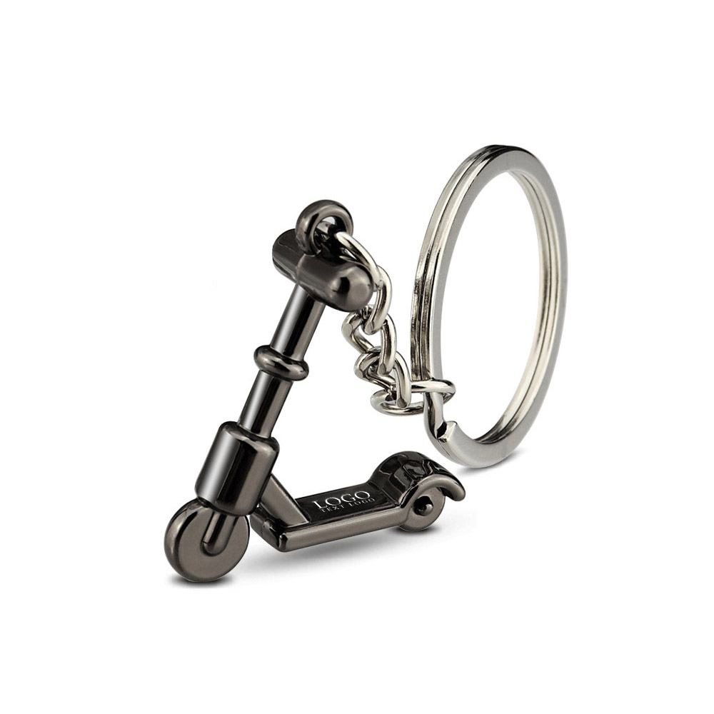 Metal Motorcycle Keychain black with logo