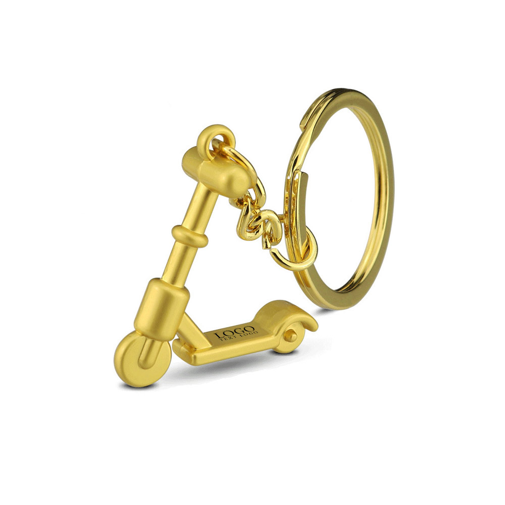 Metal Motorcycle Keychain gold with logo