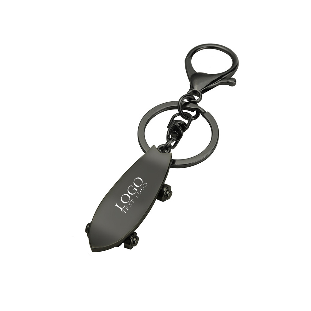 Skateboard Lock Keychain black with logo
