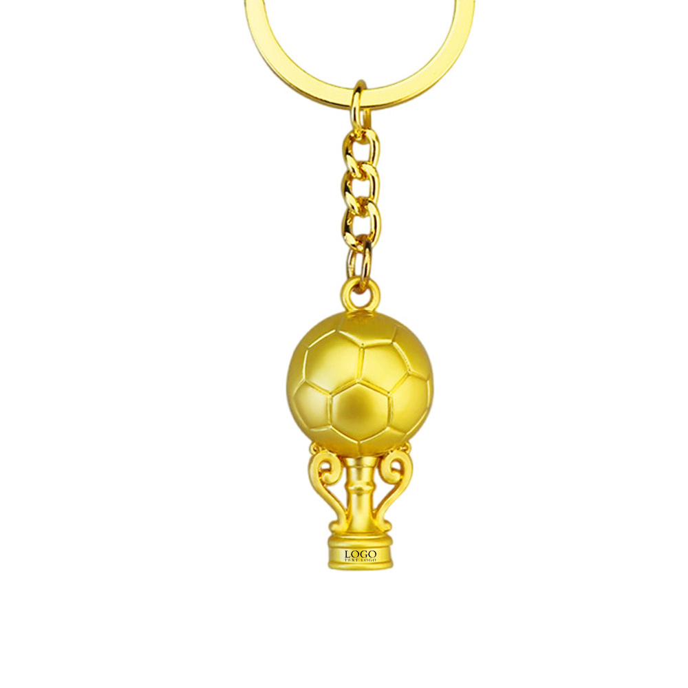 Cute metal keychain gold with logo