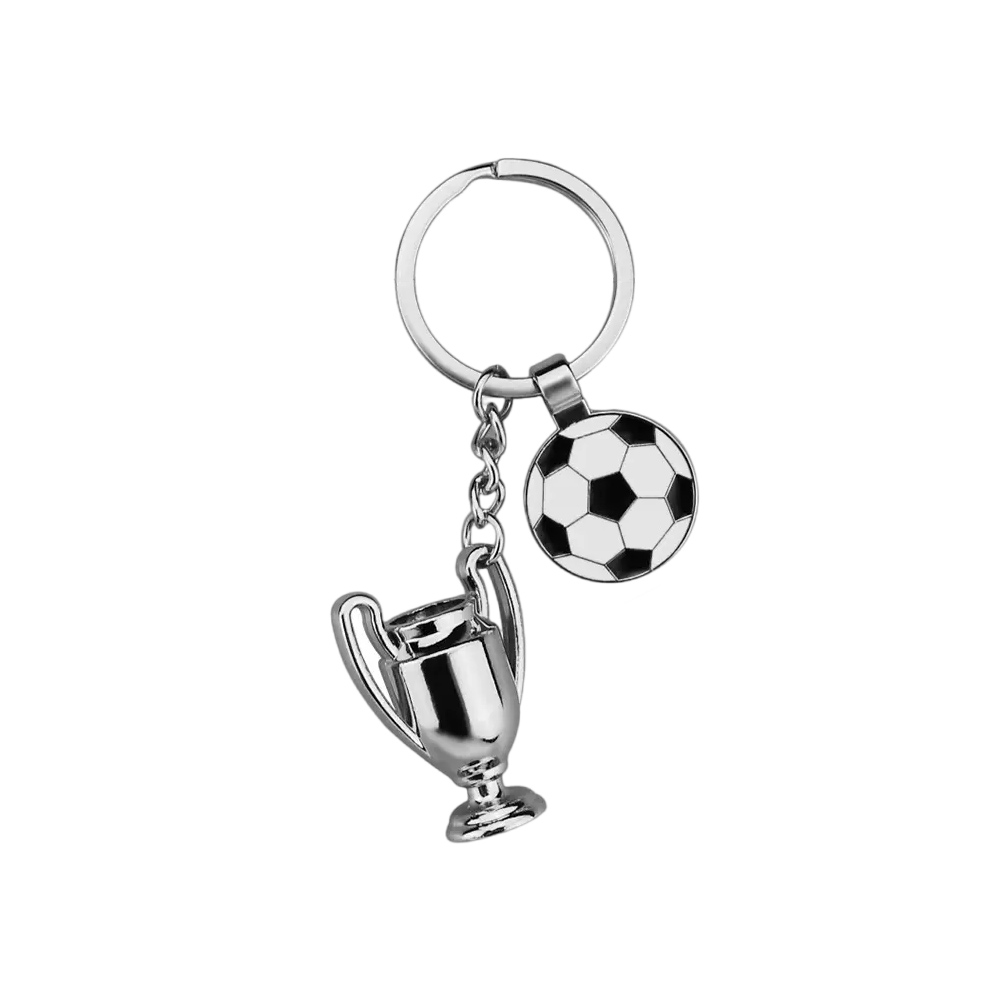 Football Trophy Keychain silver