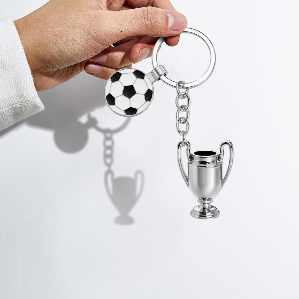 Personalized Football Trophy Keychain