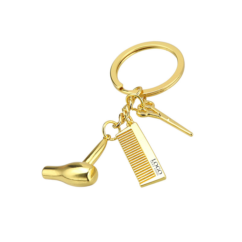 Creative Barber Keychain gold with logo