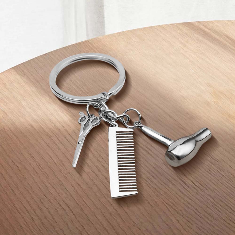 Personalized Creative Barber Keychain