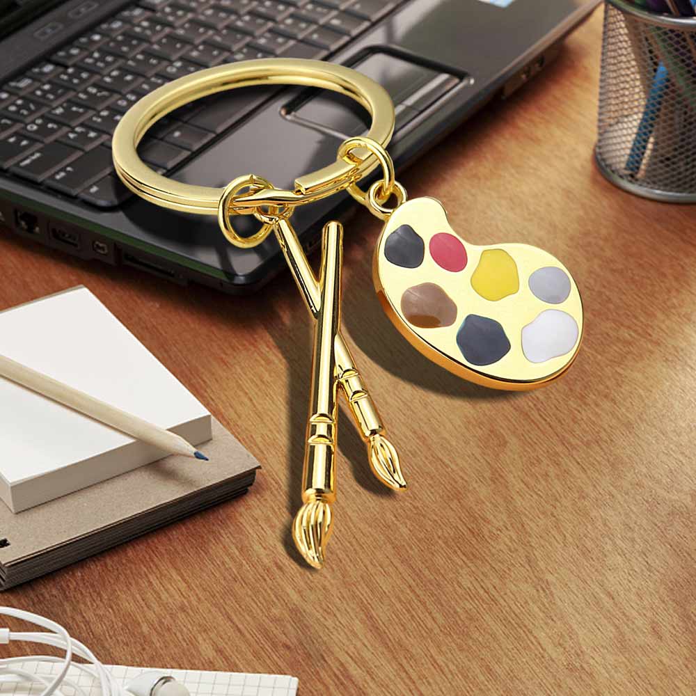 Personalized Paint Palette Keychain