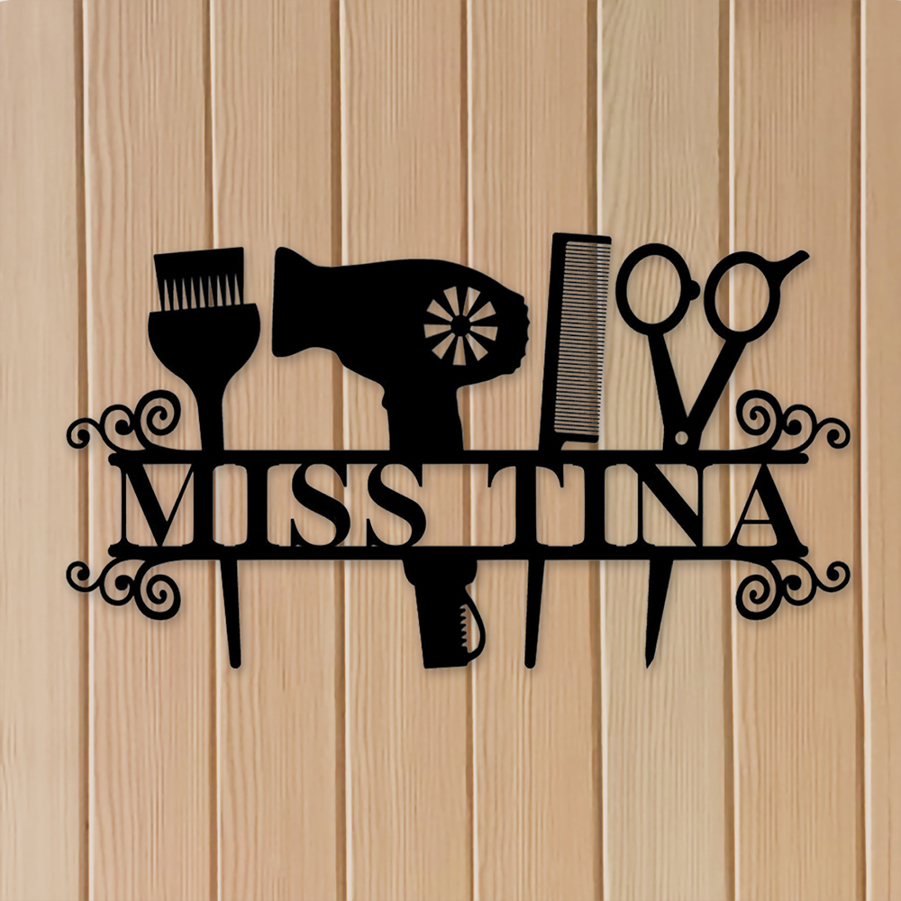 Metal hair Stylist Sign