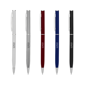 Skinny Metal Ballpoint Pen With Logo 
