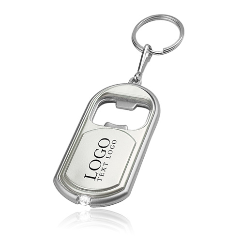 Advertising Bottle Opener Keychain - With A LED Light