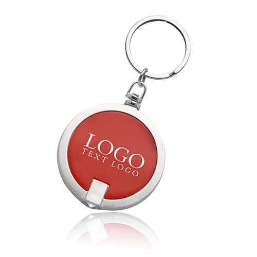 Advertising Printed Round LED Key Chain