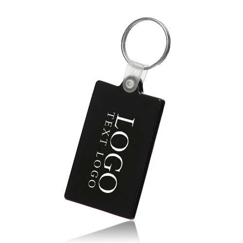 Advertising Rectangle Soft Plastic Keychain