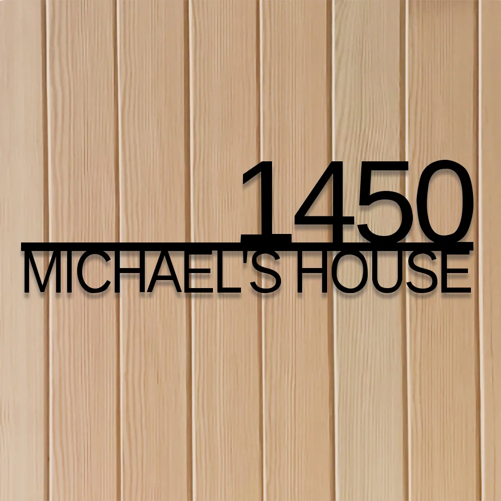 Custom Address Metal Sign