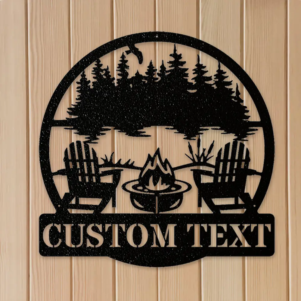 Metal Camping Decor