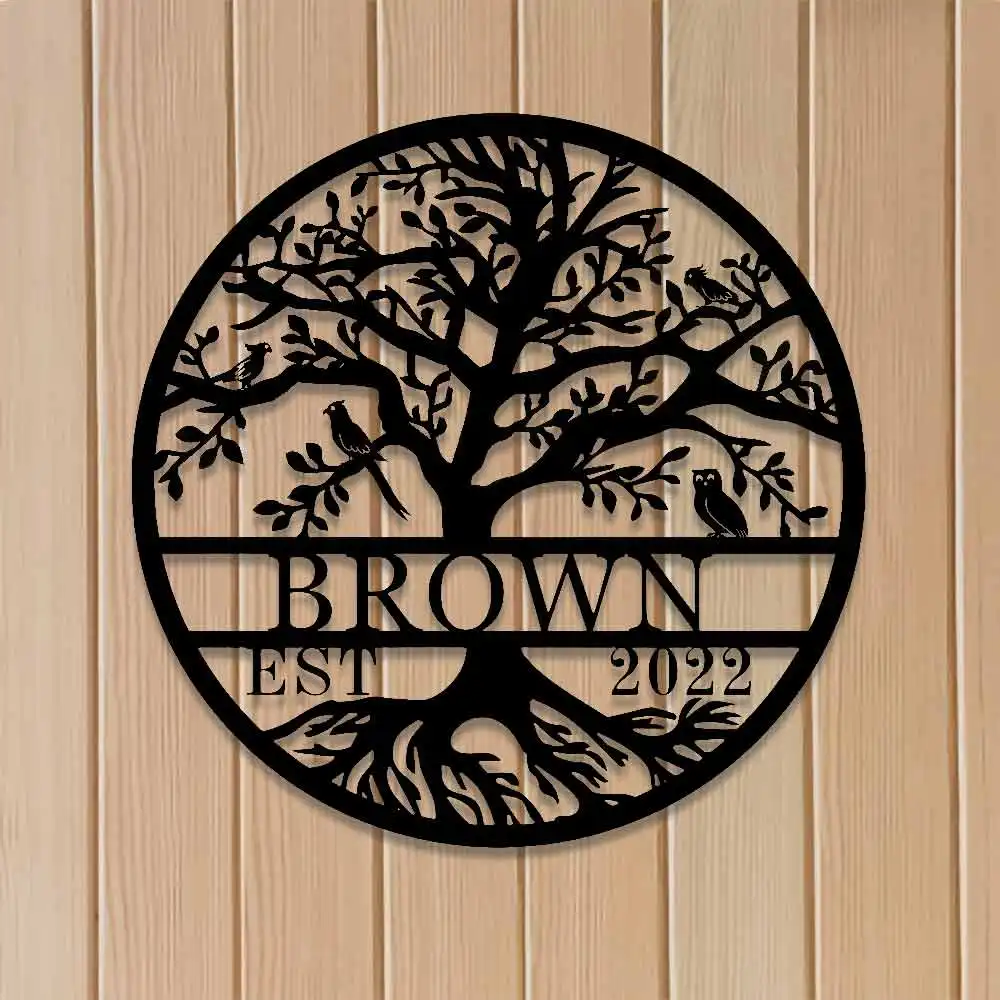 Levensboom metalen bord