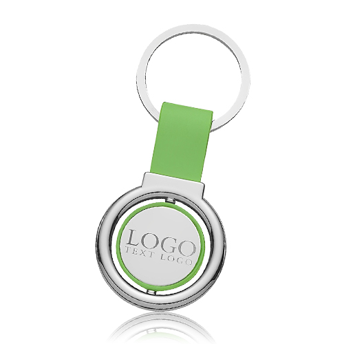 Engraved Circular Metal Spinner Key Tag