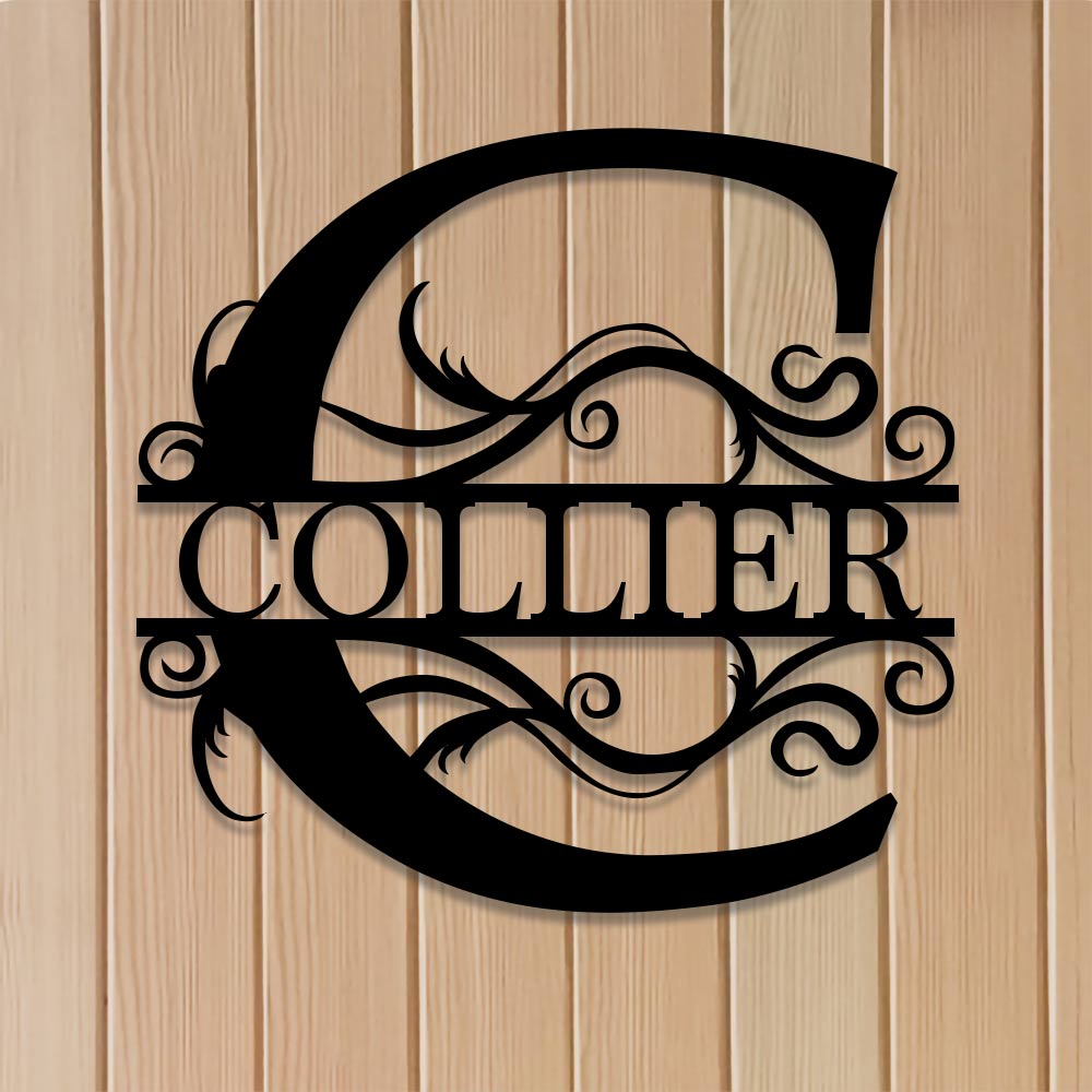 Split Monogram Sign
