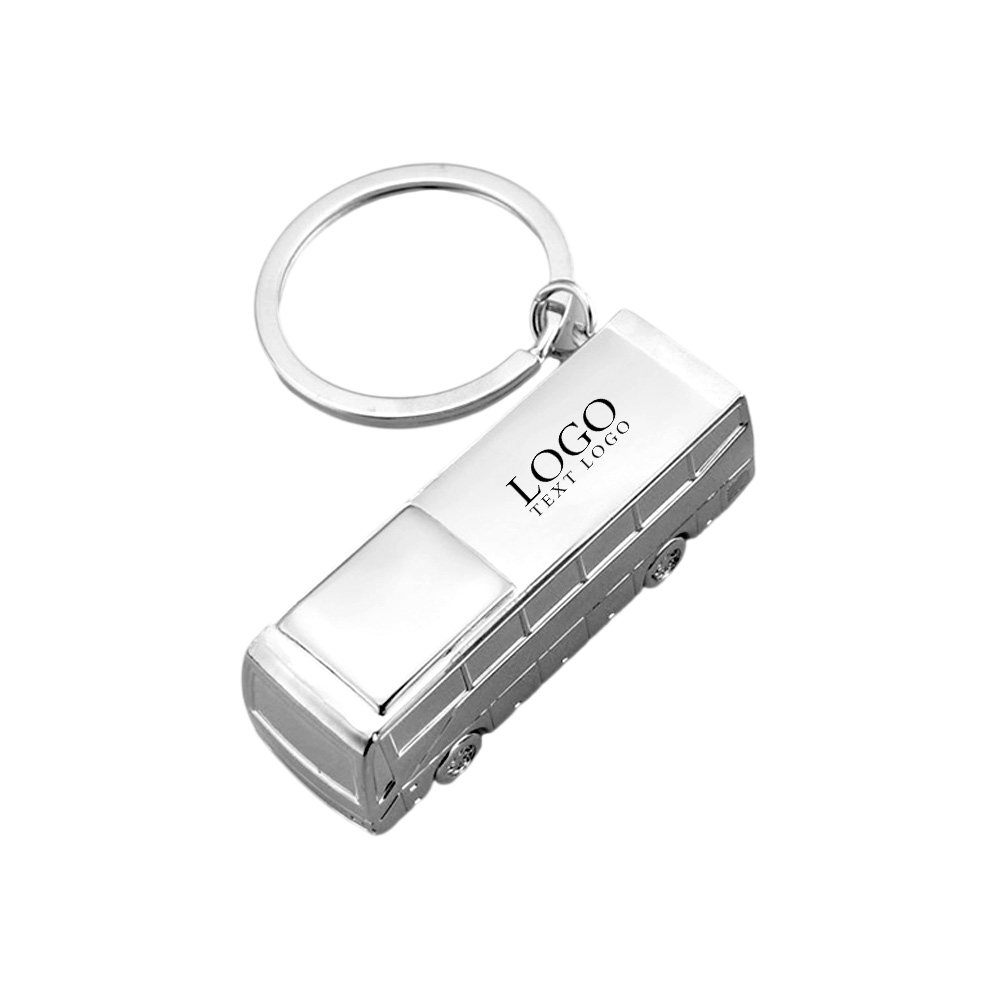 Bus keychain silver with logo