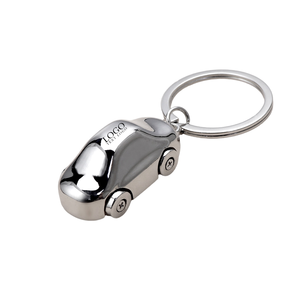 Car model keychain silver with logo