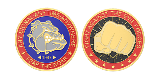 Fight Against The Evil Forces Memorial Coins Templates >>