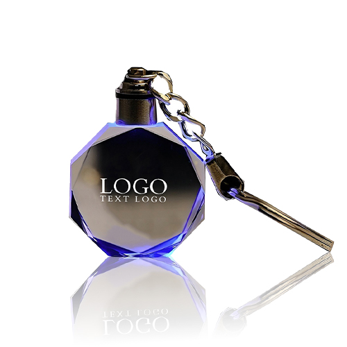 Promotional Crystal Keychain With LED Light