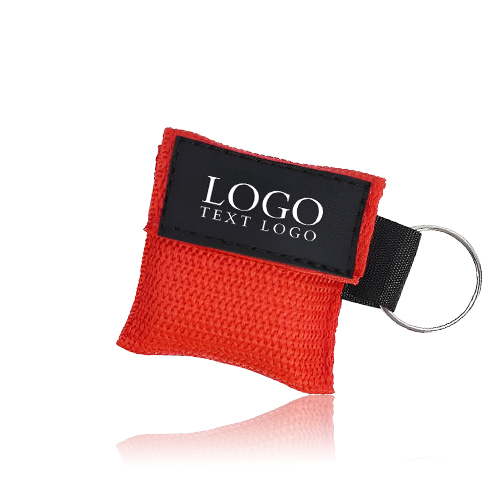 Promotional Metal Keyring With Cpr Face Shield Mask