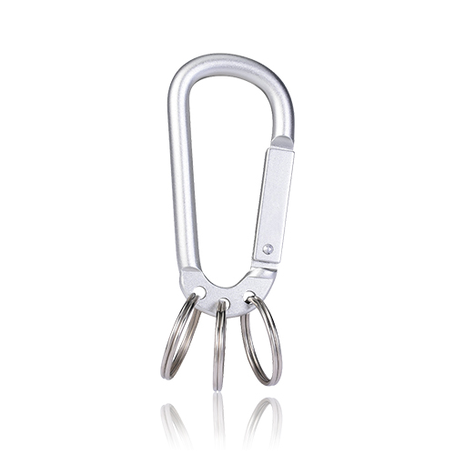 Advertising Triple Split Ring Carabiner Keychain