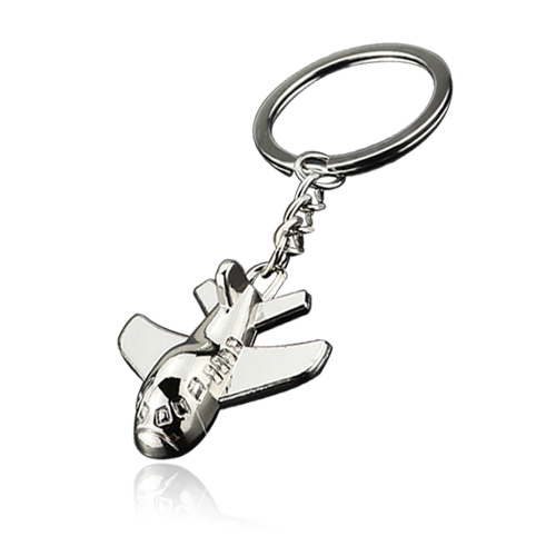 Customized Zinc Alloy Aircraft Shape Keychain with Logo