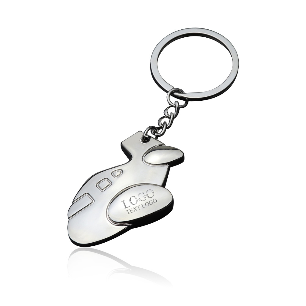 Cute Cartoon Fat Airplane Custom Logo Keychains { Save 30% } Silver with logo