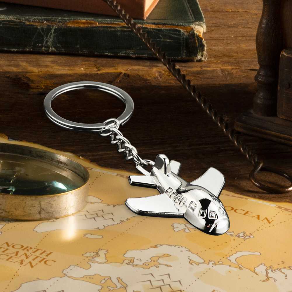 Personalized Customized Zinc Alloy Aircraft Shape Keychain with Logo
