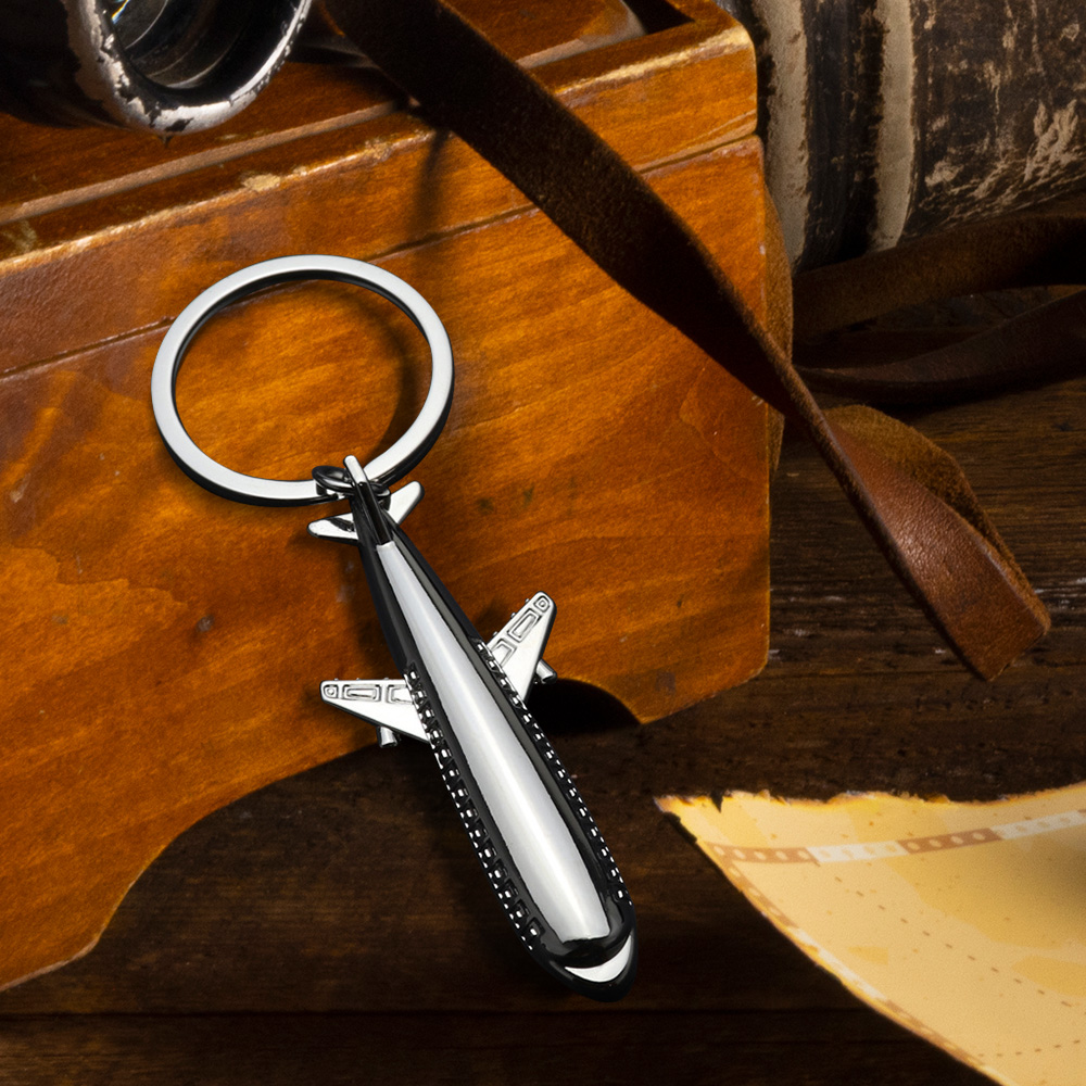 Personalized Promotional Customized Civil Aircraft Model Metal Keychain