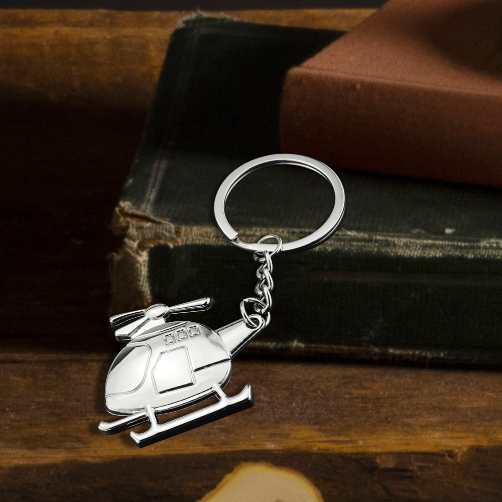 Promo 3D Personalized Helicopter Metal Keychain with Logo
