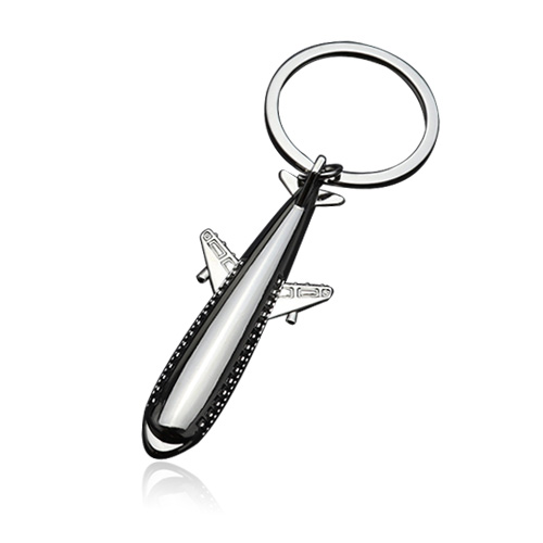 Promotional Customized Civil Aircraft Model Metal Keychain