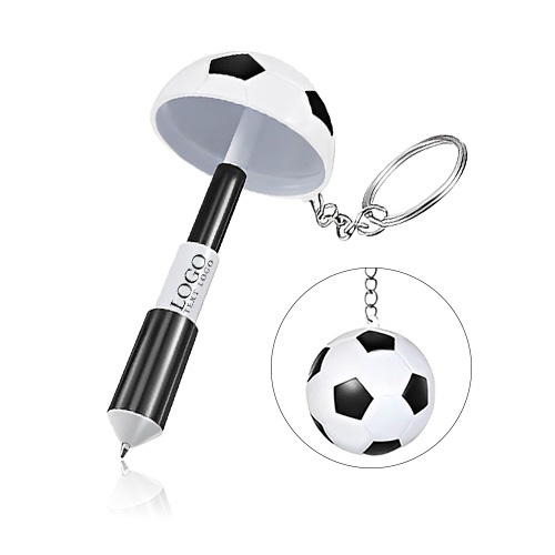 Football Ballpoint Pen Keychain