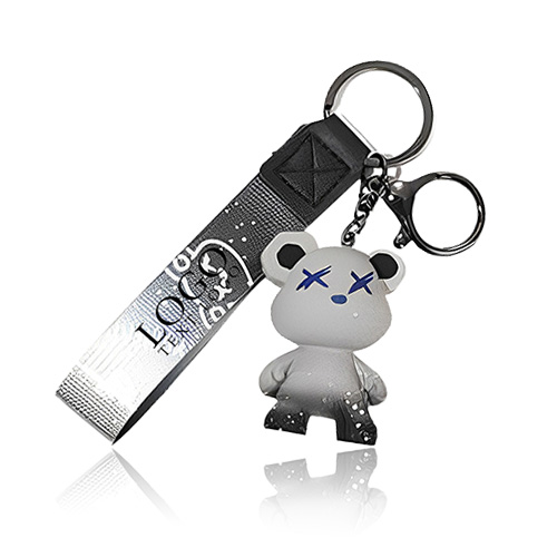 Gradient Color Cartoon Bear Keychain